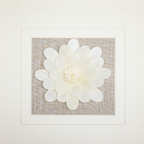 Sola-Blume-Wanddeko mit grauem Rahmen