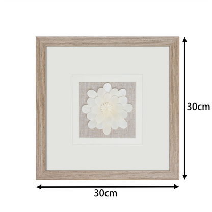 Skandinavische Sola-Blume Wanddeko in Graurahmen