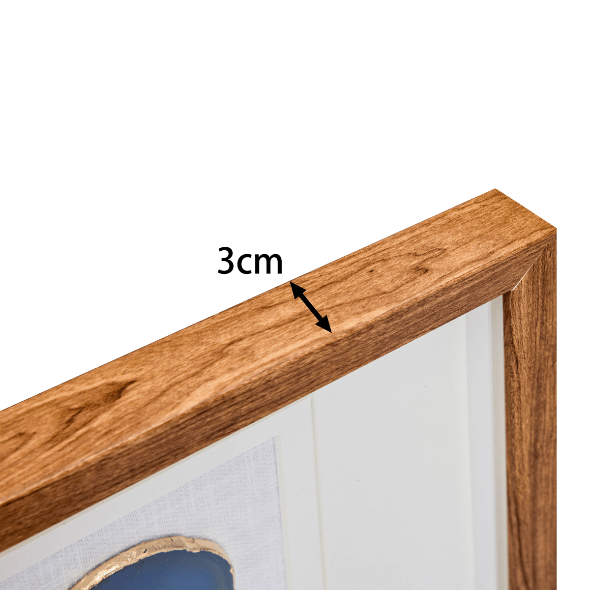 Abyssal Blue Agate Triptych – Hand - Sculpted Wall Art - Jemento