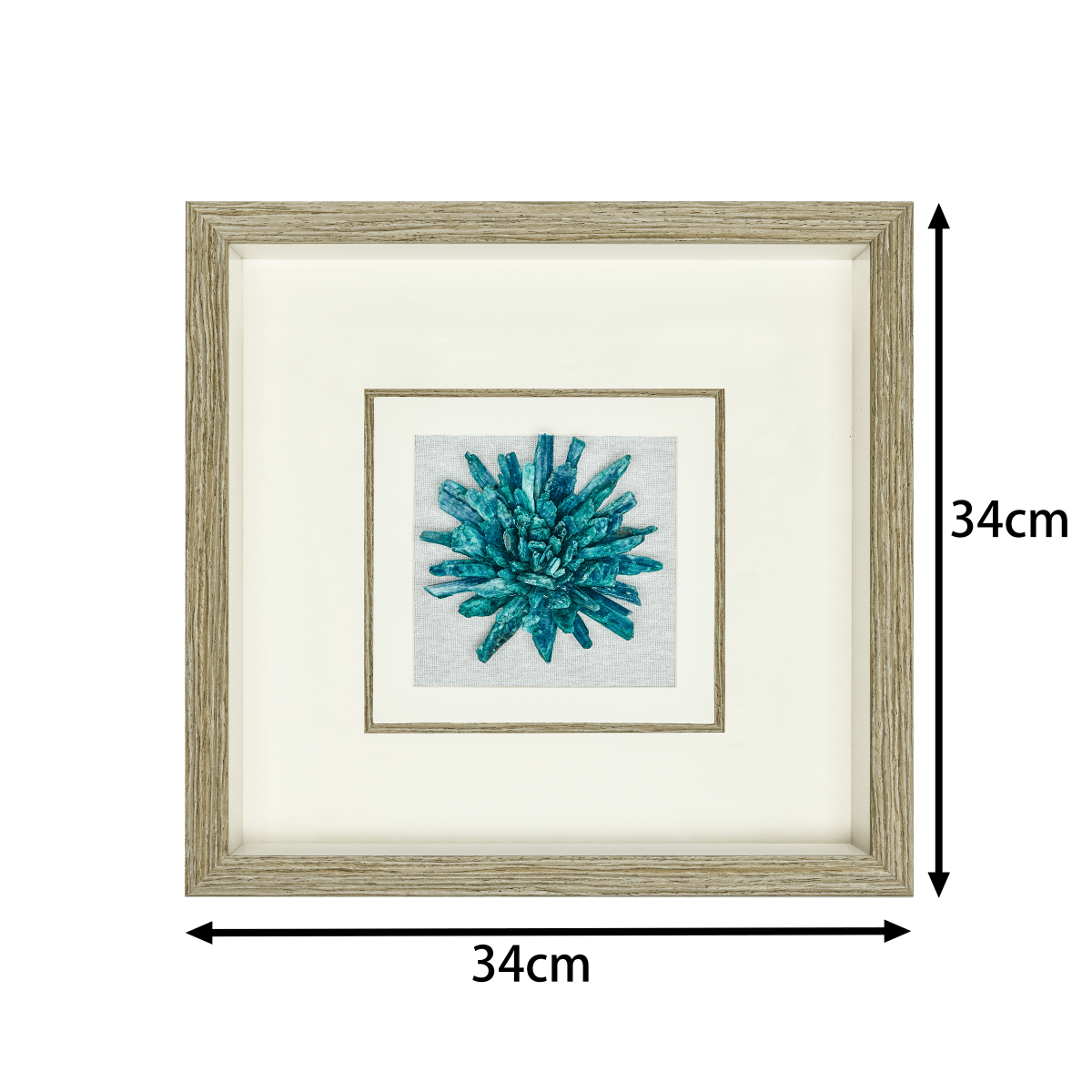 Aqua Aura Minerals – Artisan Crystal Grid on Charcoal Belgian Linen - Jemento