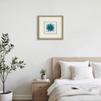 Aqua Aura Minerals – Artisan Crystal Grid on Charcoal Belgian Linen - Jemento