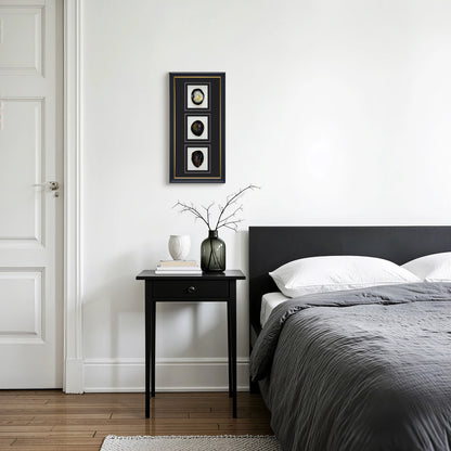 Dreiteiliges Achat - Triptychon – Handgeschnittene Naturkunst auf Galerierahmen - Jemento