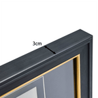 Dreiteiliges Achat - Triptychon – Handgeschnittene Naturkunst auf Galerierahmen - Jemento