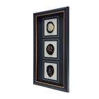 Dreiteiliges Achat - Triptychon – Handgeschnittene Naturkunst auf Galerierahmen - Jemento