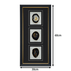 Dreiteiliges Achat - Triptychon – Handgeschnittene Naturkunst auf Galerierahmen - Jemento