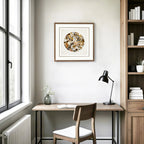 Earth's Canvas – Handwoven Linen Framed with Natural Agate Specimens - Jemento