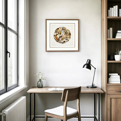 Earth's Canvas – Handwoven Linen Framed with Natural Agate Specimens - Jemento