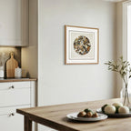 Earth's Canvas – Handwoven Linen Framed with Natural Agate Specimens - Jemento