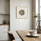 Earth's Canvas – Handwoven Linen Framed with Natural Agate Specimens - Jemento