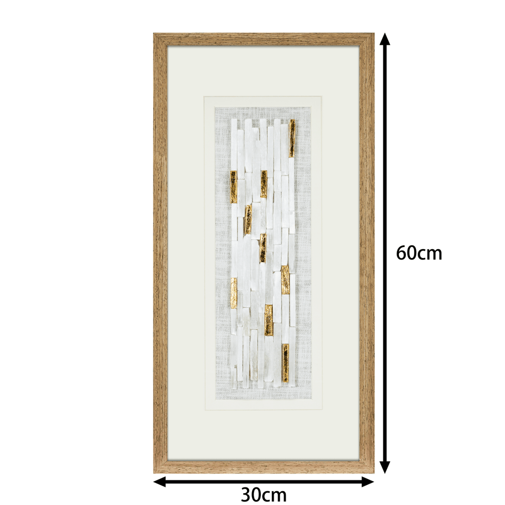 Edler Selenit mit 24K Gold – Exklusives Wandobjekt - Jemento