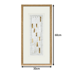 Edler Selenit mit 24K Gold – Exklusives Wandobjekt - Jemento