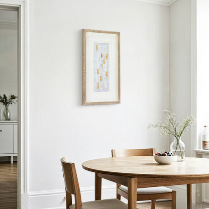 Edler Selenit mit 24K Gold – Exklusives Wandobjekt - Jemento