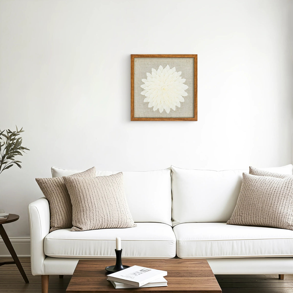 Galeriequalität Venezianisches Krepp mit Handgeschliffener Holzfassung - Jemento