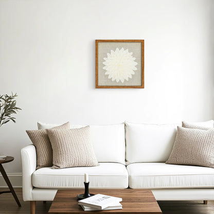 Galeriequalität Venezianisches Krepp mit Handgeschliffener Holzfassung - Jemento