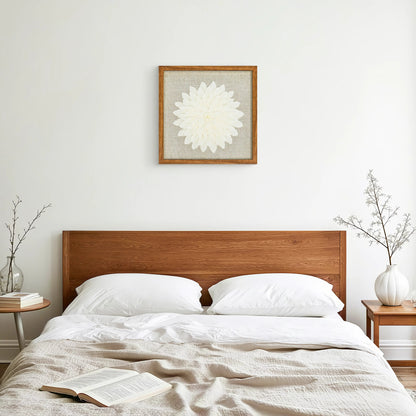 Galeriequalität Venezianisches Krepp mit Handgeschliffener Holzfassung - Jemento