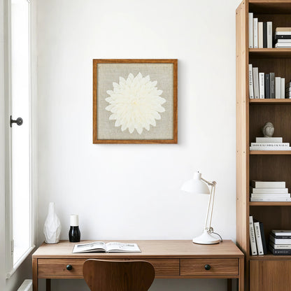 Galeriequalität Venezianisches Krepp mit Handgeschliffener Holzfassung - Jemento