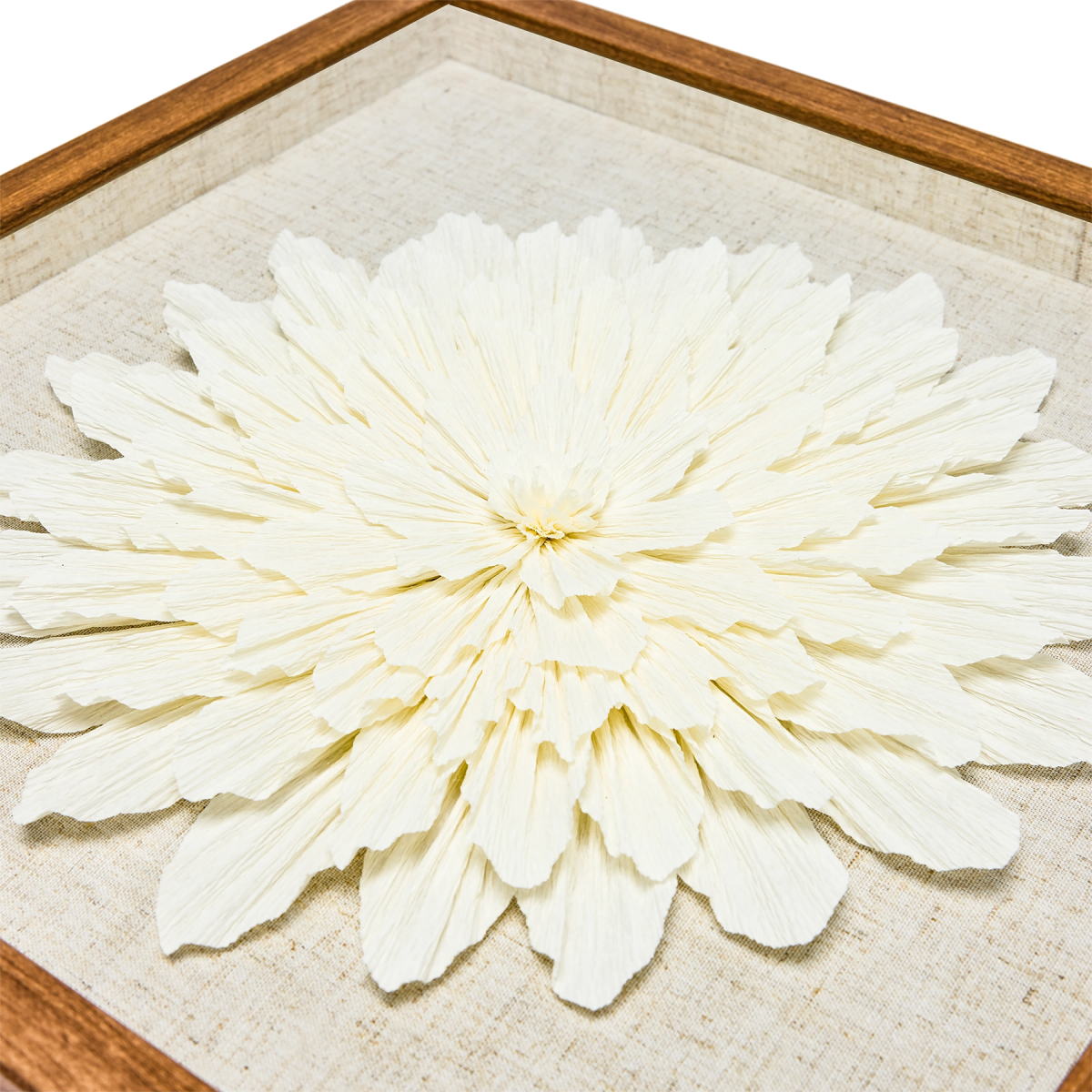 Galeriequalität Venezianisches Krepp mit Handgeschliffener Holzfassung - Jemento