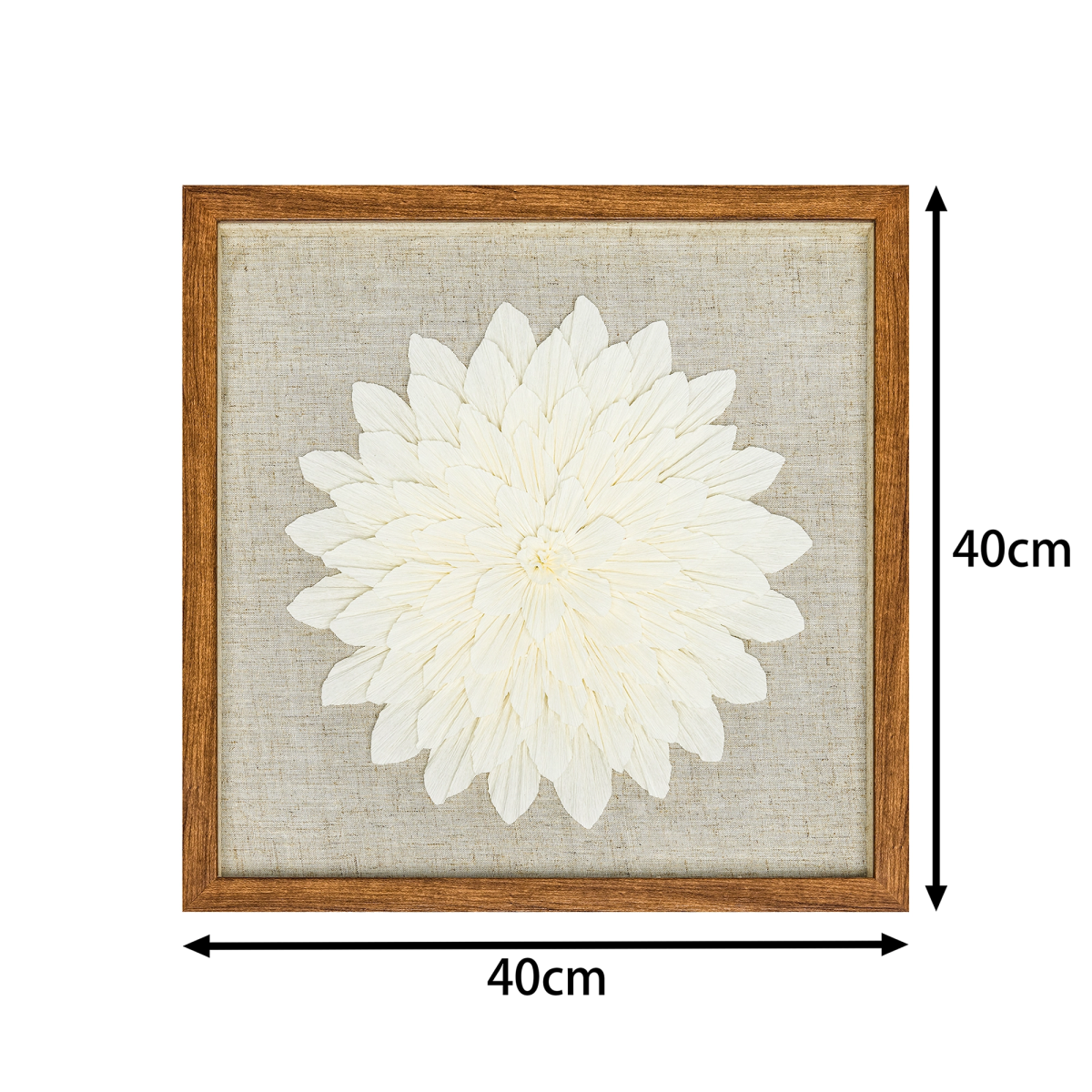 Galeriequalität Venezianisches Krepp mit Handgeschliffener Holzfassung - Jemento