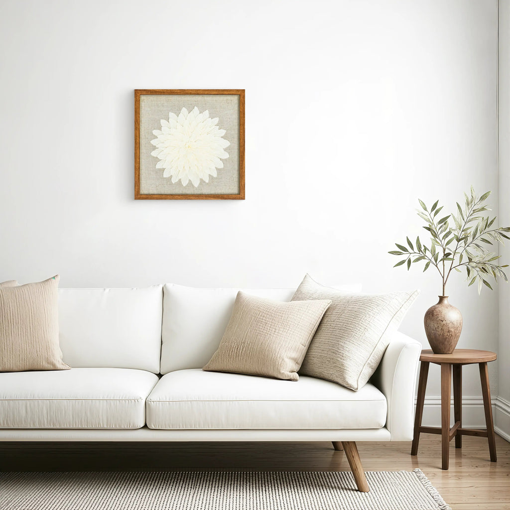 Galeriequalität Venezianisches Krepp mit Handgeschliffener Holzfassung - Jemento