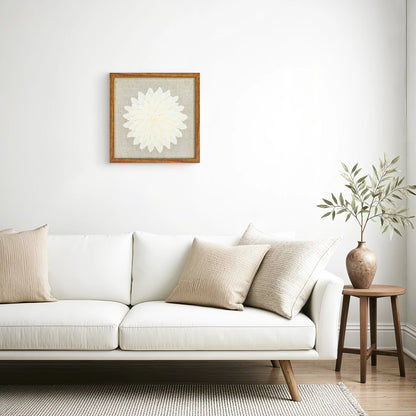 Galeriequalität Venezianisches Krepp mit Handgeschliffener Holzfassung - Jemento