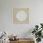 Handgefertigtes Sola Paper & Leinen Naturkomposition Wandbild - Jemento