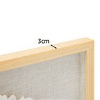 Handgefertigtes Sola Paper & Leinen Naturkomposition Wandbild - Jemento