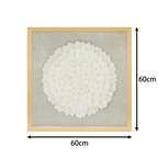 Handgefertigtes Sola Paper & Leinen Naturkomposition Wandbild - Jemento