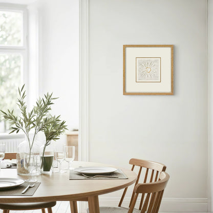 Handgeschliffener Mondstein - Selenit in Zen - Weiß Leinenfassung - Jemento