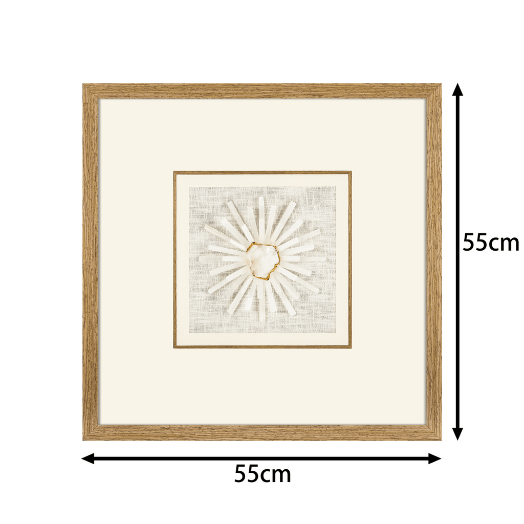 Handgeschliffener Mondstein - Selenit in Zen - Weiß Leinenfassung - Jemento
