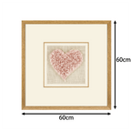 Handgeschnitztes Rosenquarz - Herz in Sanftrosa Wandkunst - Jemento