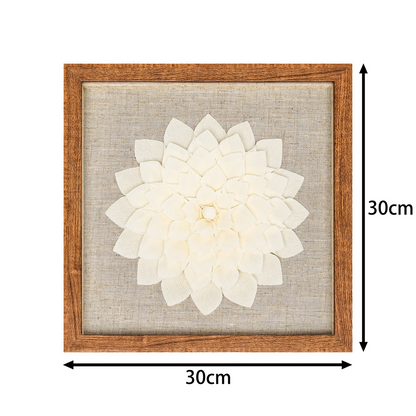 Handgeschöpftes Toskanapapier auf Leinen in Rustikaler Holzfassung - Jemento