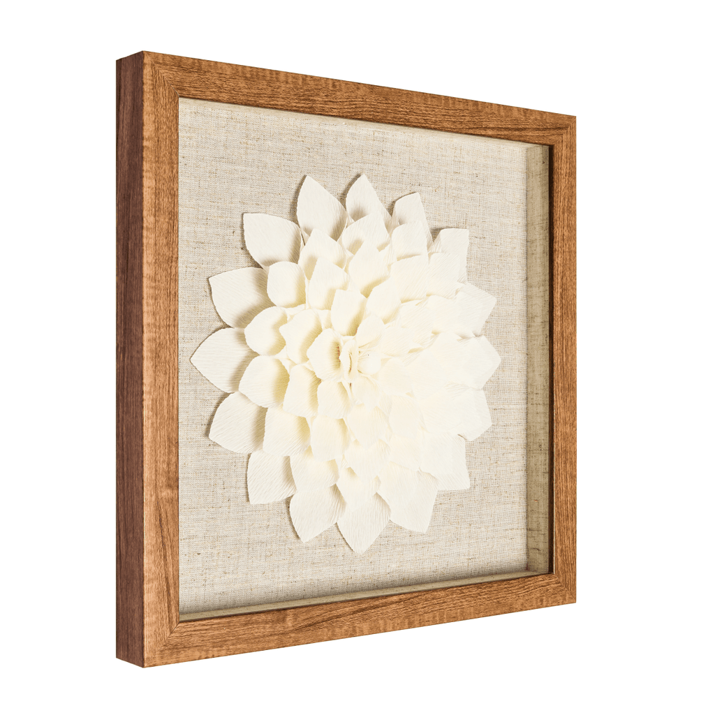 Handgeschöpftes Toskanapapier auf Leinen in Rustikaler Holzfassung - Jemento