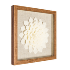 Handgeschöpftes Toskanapapier auf Leinen in Rustikaler Holzfassung - Jemento