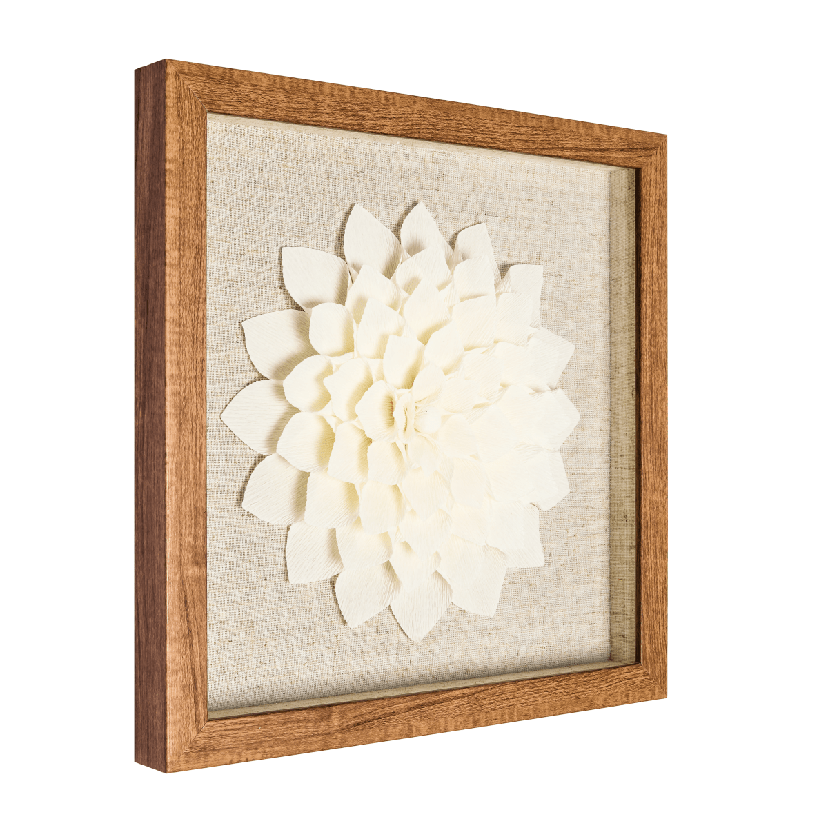 Handgeschöpftes Toskanapapier auf Leinen in Rustikaler Holzfassung - Jemento