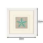Minimalist Seascape Artwork Featuring Mint - Green Starfish - Jemento