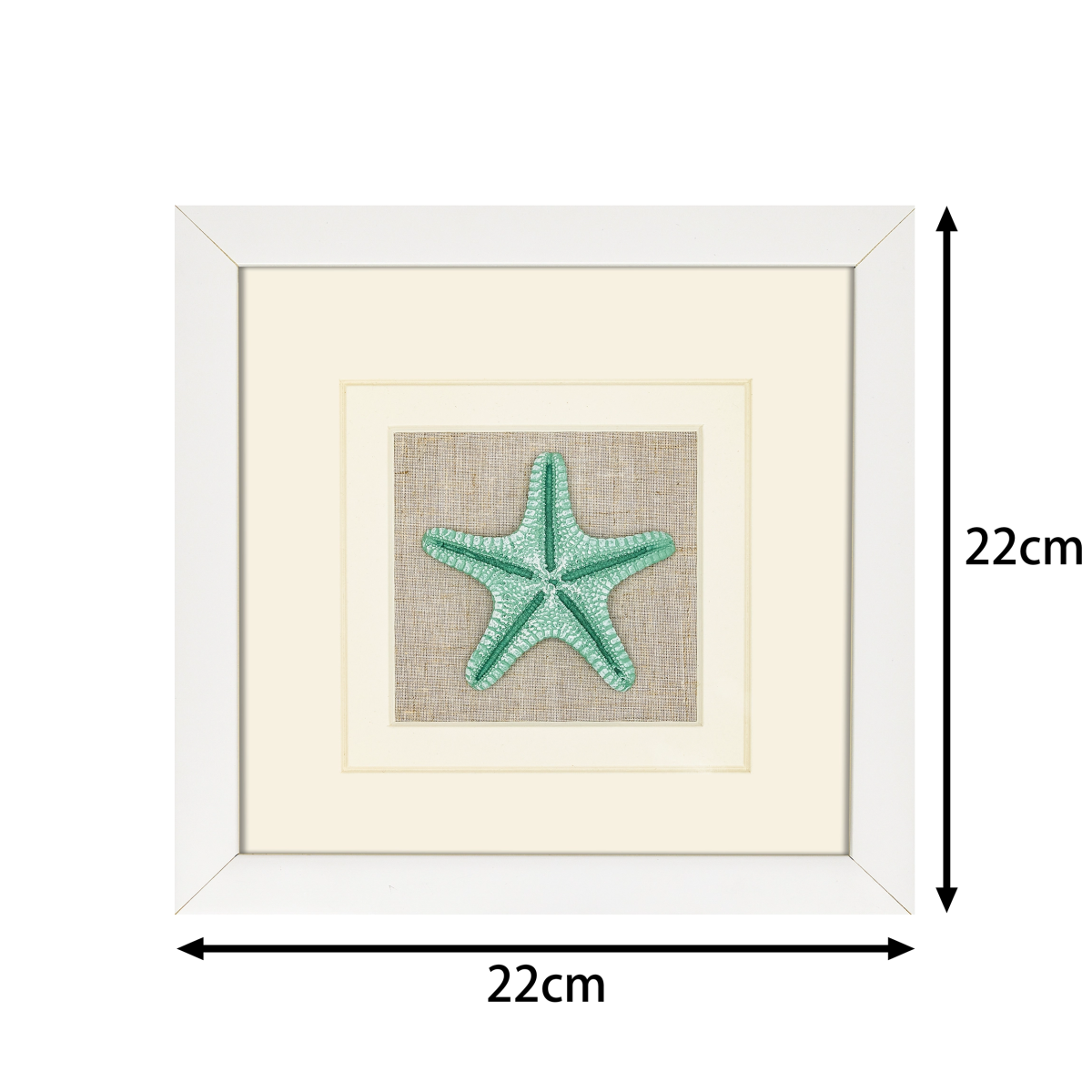 Minimalist Seascape Artwork Featuring Mint - Green Starfish - Jemento