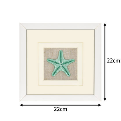 Minimalist Seascape Artwork Featuring Mint - Green Starfish - Jemento