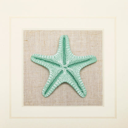 Minimalist Seascape Artwork Featuring Mint - Green Starfish - Jemento