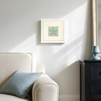 Minimalist Seascape Artwork Featuring Mint - Green Starfish - Jemento