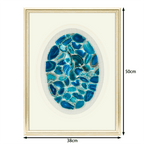 MSeascape in Stone: Banded Agate Art on Heather Grey Linen - Jemento