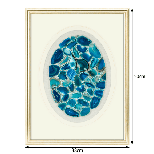 MSeascape in Stone: Banded Agate Art on Heather Grey Linen - Jemento