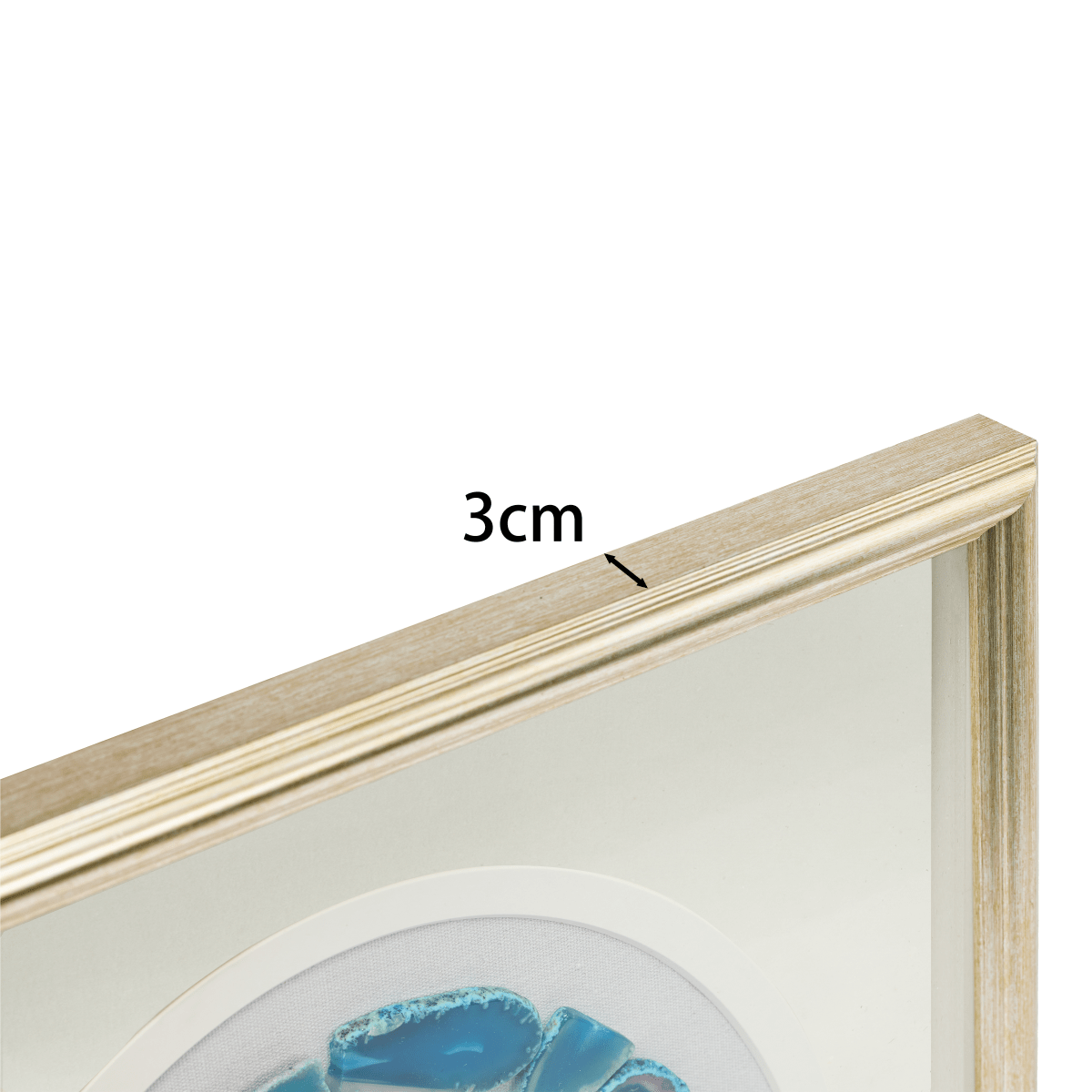 MSeascape in Stone: Banded Agate Art on Heather Grey Linen - Jemento