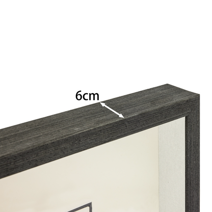 Mystical Natural Agate & Clear Crystal on White Linen in Charcoal Frame Wall Art - Jemento