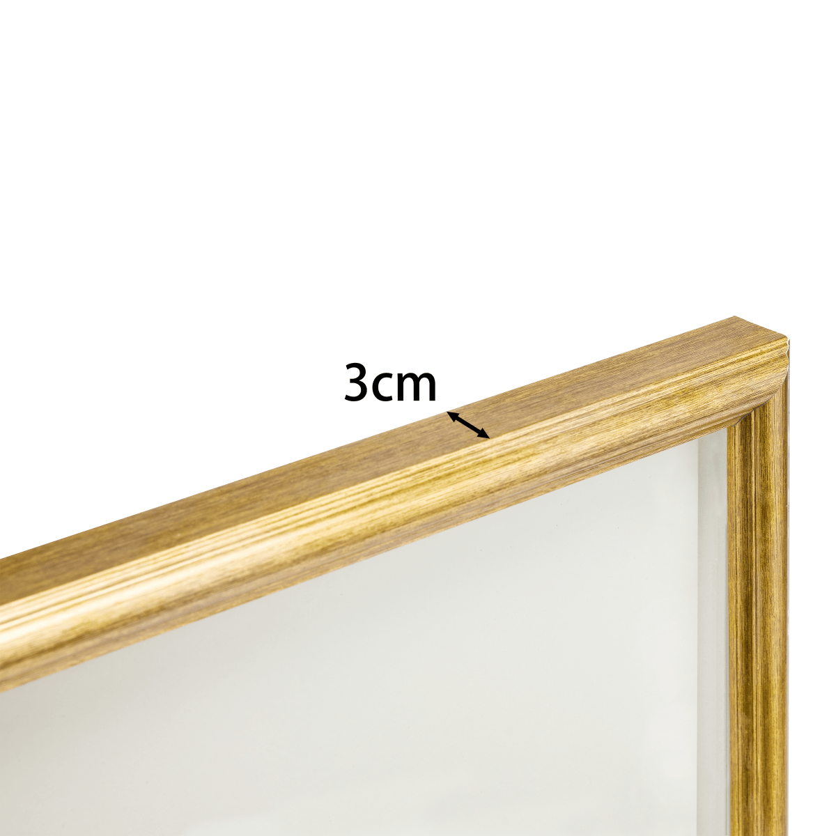 Natürlicher Achat mit Goldakzenten auf Leinen in Goldrahmen Wandbild - Jemento