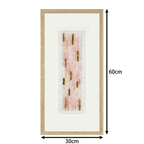 Natürlicher Rosenquarz mit Goldakzent Wandbild - Jemento