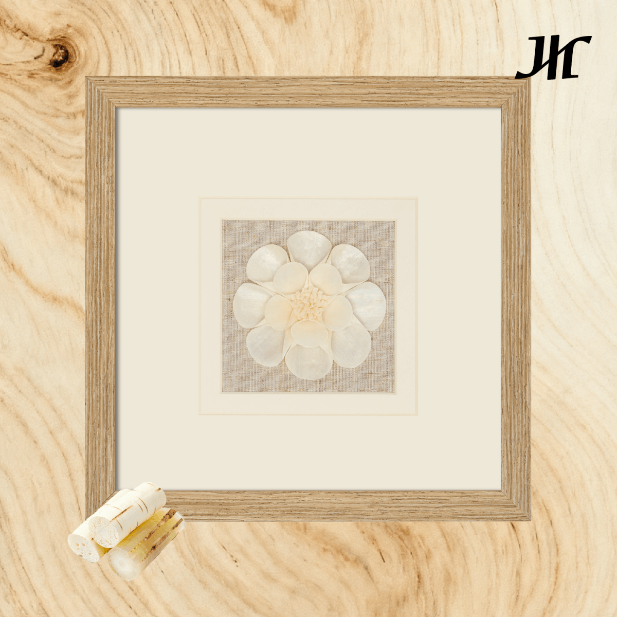 Neutrale Sola - Blumen Wanddeko - Jemento