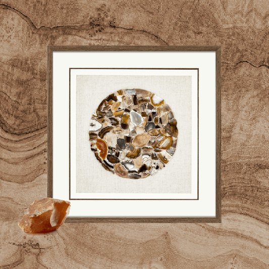 Runde Natürliche Achatplatte - Jemento