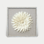 Sola - Blume - Wanddeko mit weiß - goldenem Rahmen - Jemento