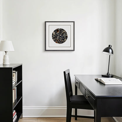 The Obsidian Grid: Framed Black Agate for Grounding & Energetic Protection - Jemento