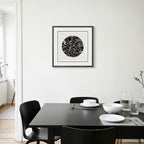 The Obsidian Grid: Framed Black Agate for Grounding & Energetic Protection - Jemento